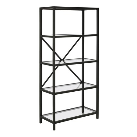 Hudson & Canal Henn &amp; Hart Etta Blackened Bronze Bookcase - 63 x 30 x 14 in. BK0438